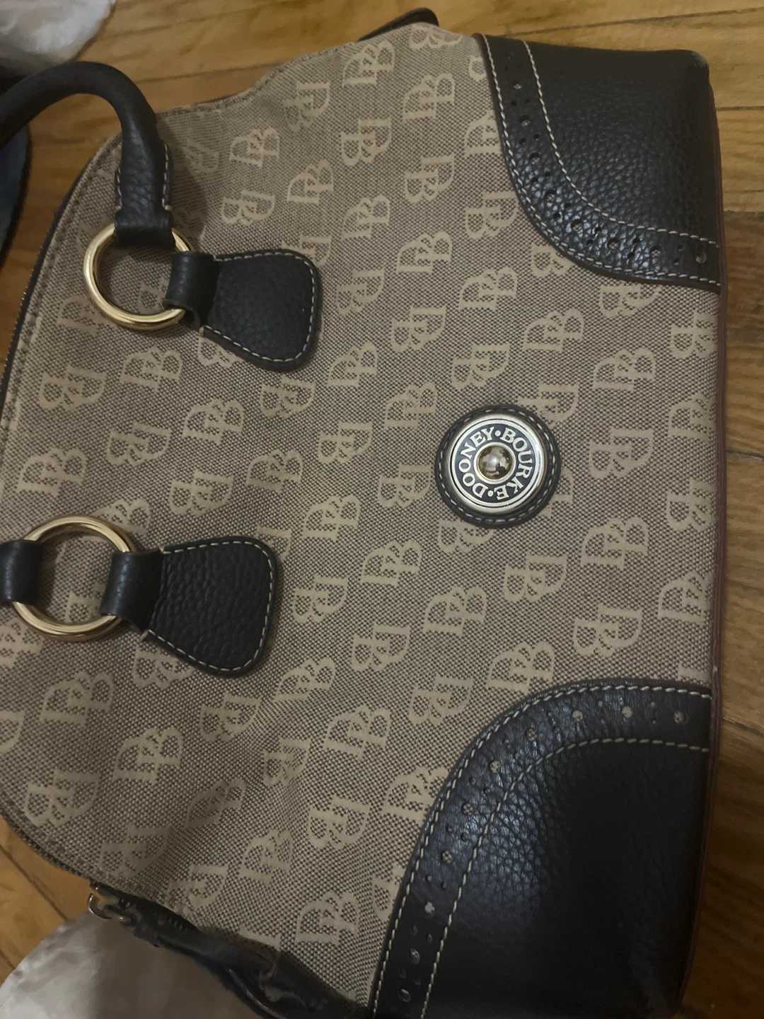Dooney & Bourke Monogram Canvas Satchel Bag