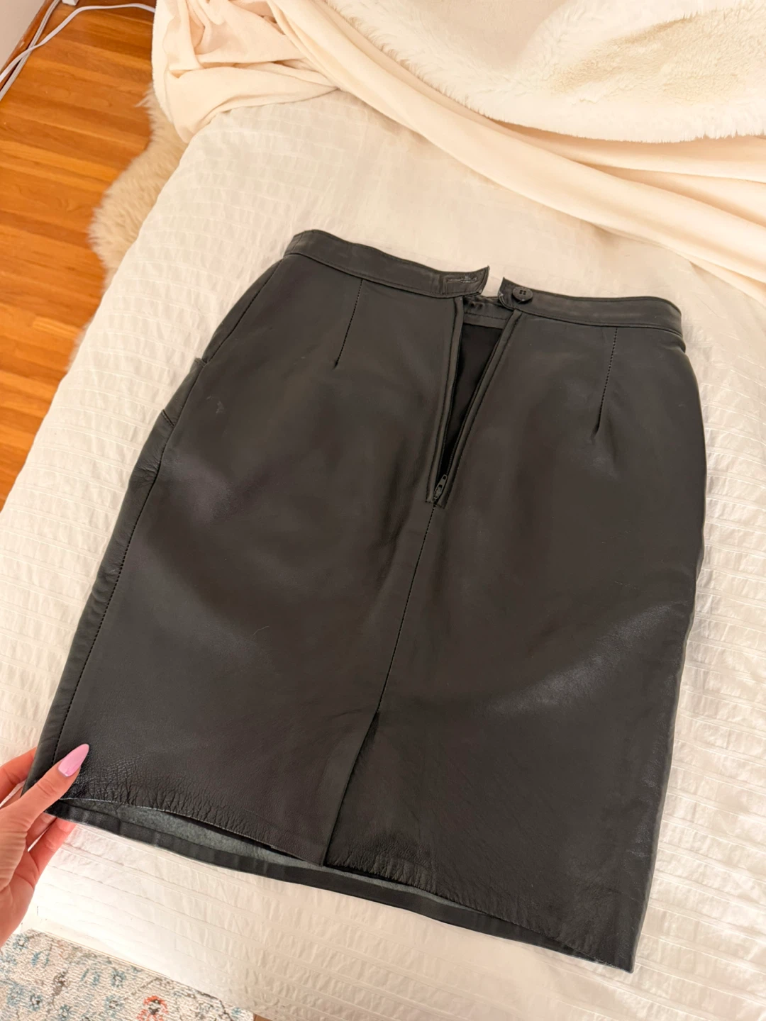 🌱Black Leather Skirt - photo 2