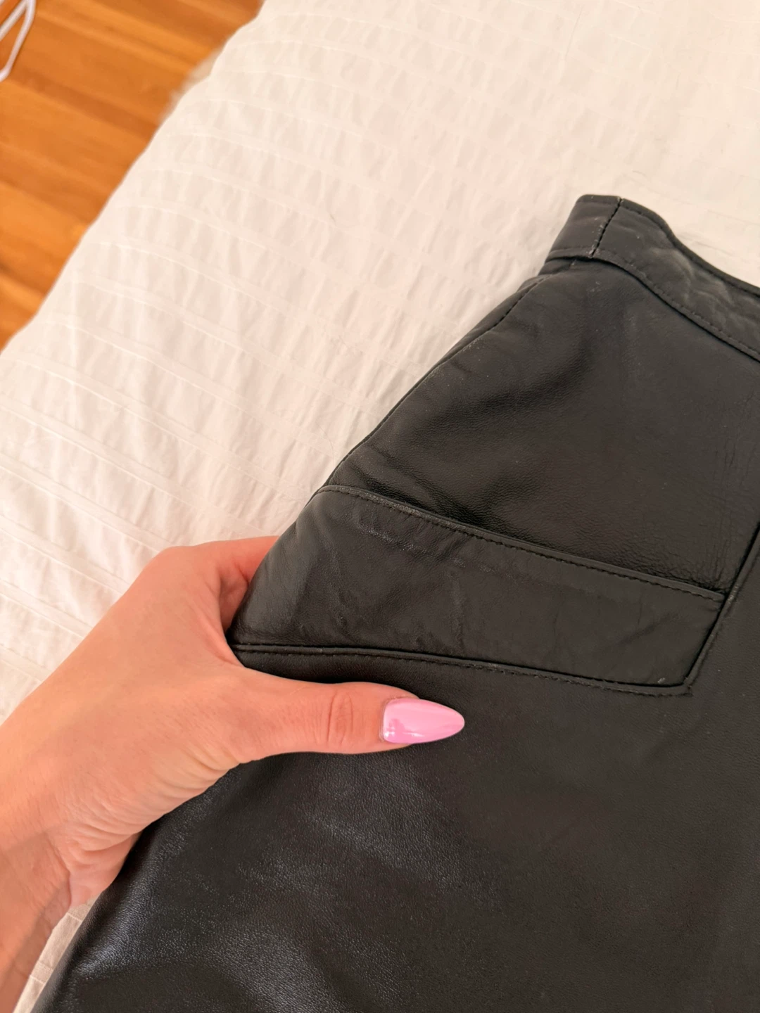 🌱Black Leather Skirt - photo 4