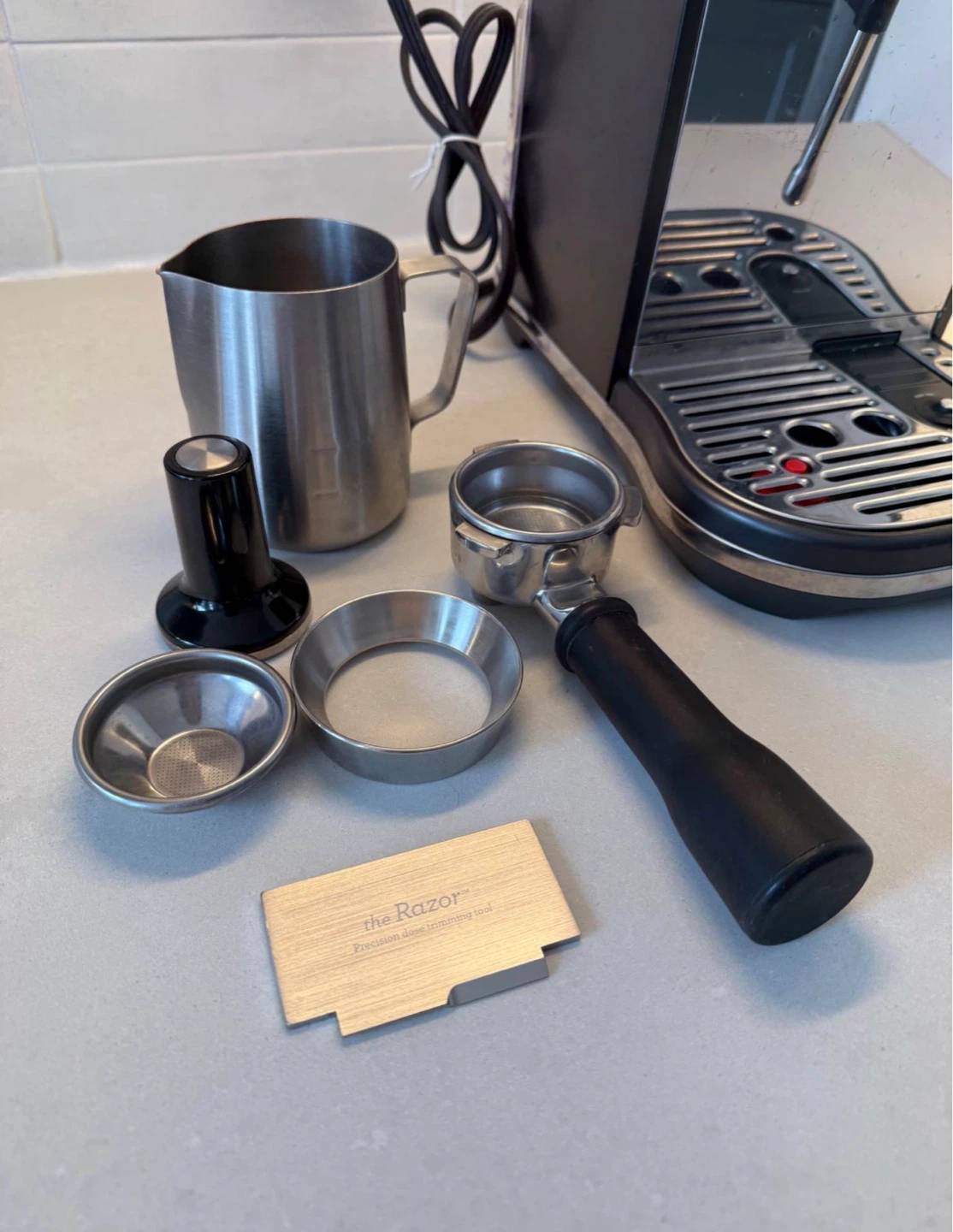 Breville Espresso Machine with Accessories and Cleaning Supplies - photo 2