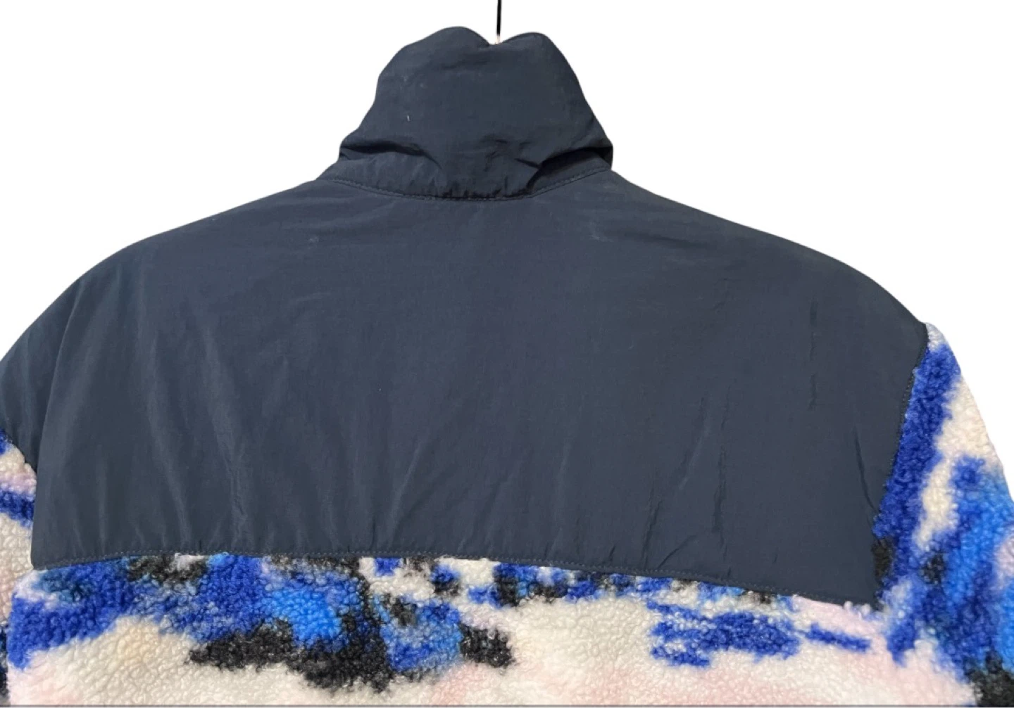 H&M Sherpa Fleece Jacket – Blue Mountain Print | Size M - photo 5