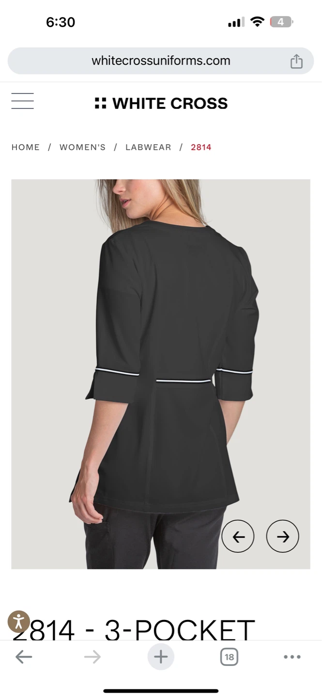 White Cross 2814 Women's Black 3-Pocket Consultation Jacket - photo 3