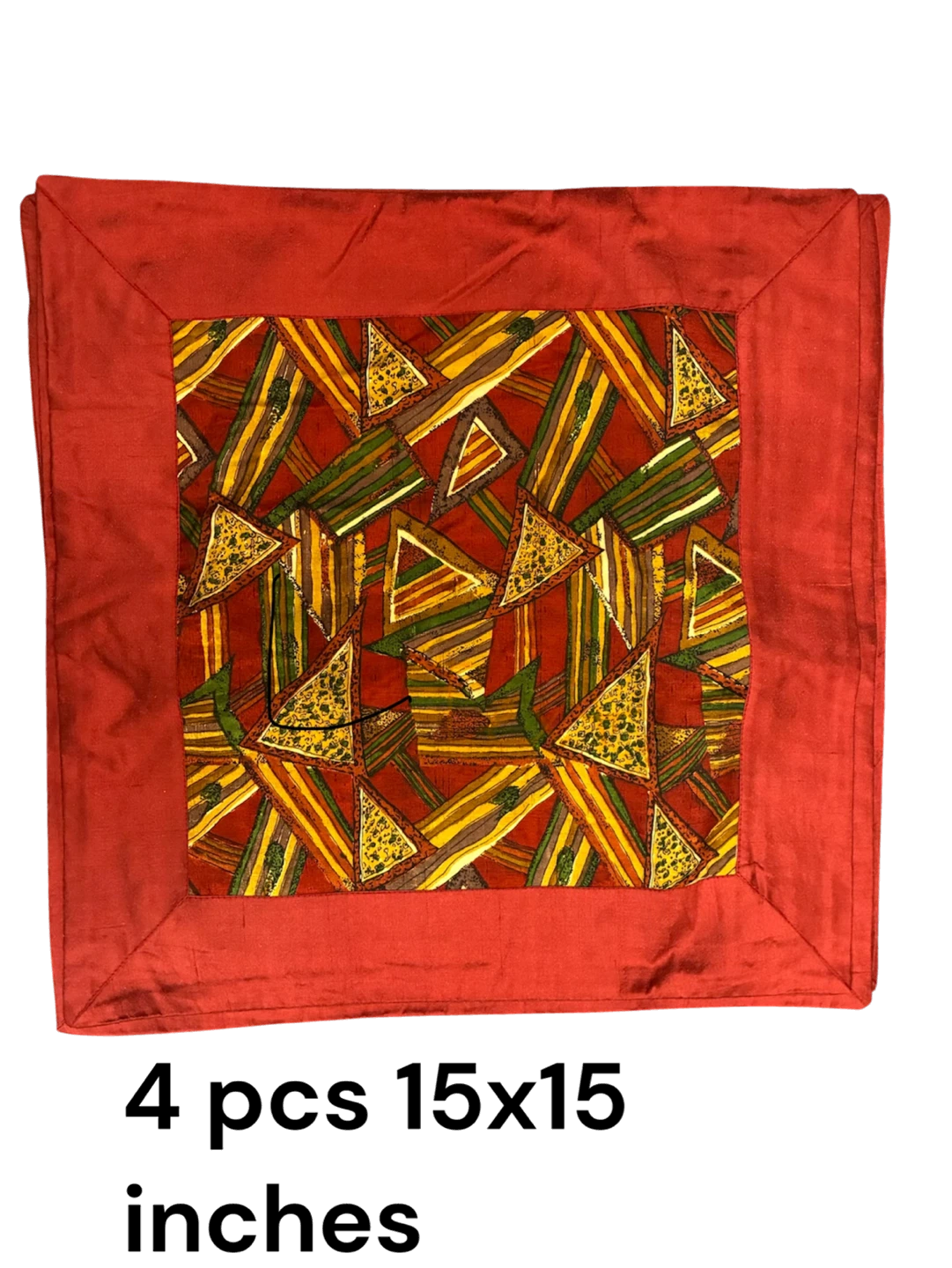 4 pcs Silk Cushion Covers - 15x15 inches