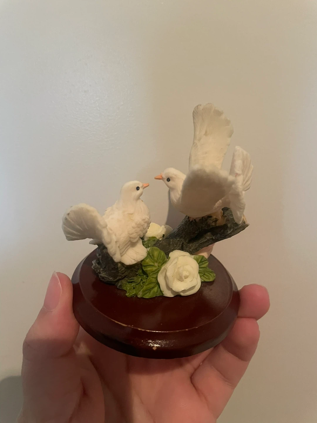 Dove Figurine with Roses