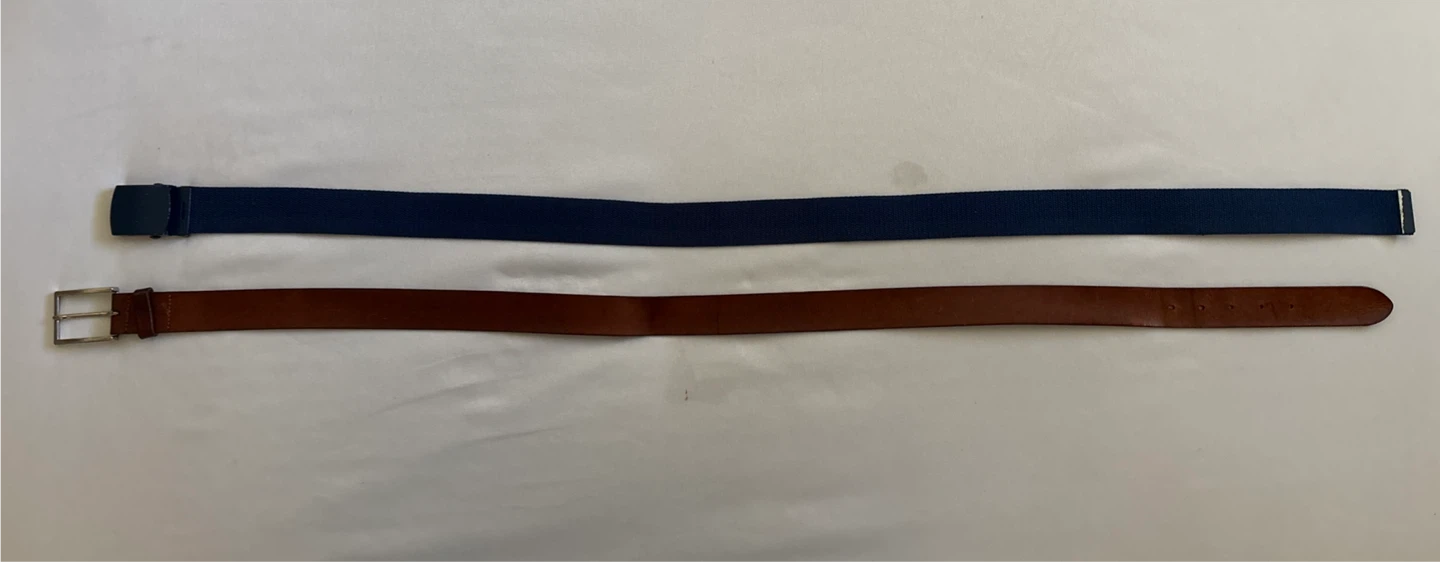 H&M Brown Leather Belt and Blue Belt