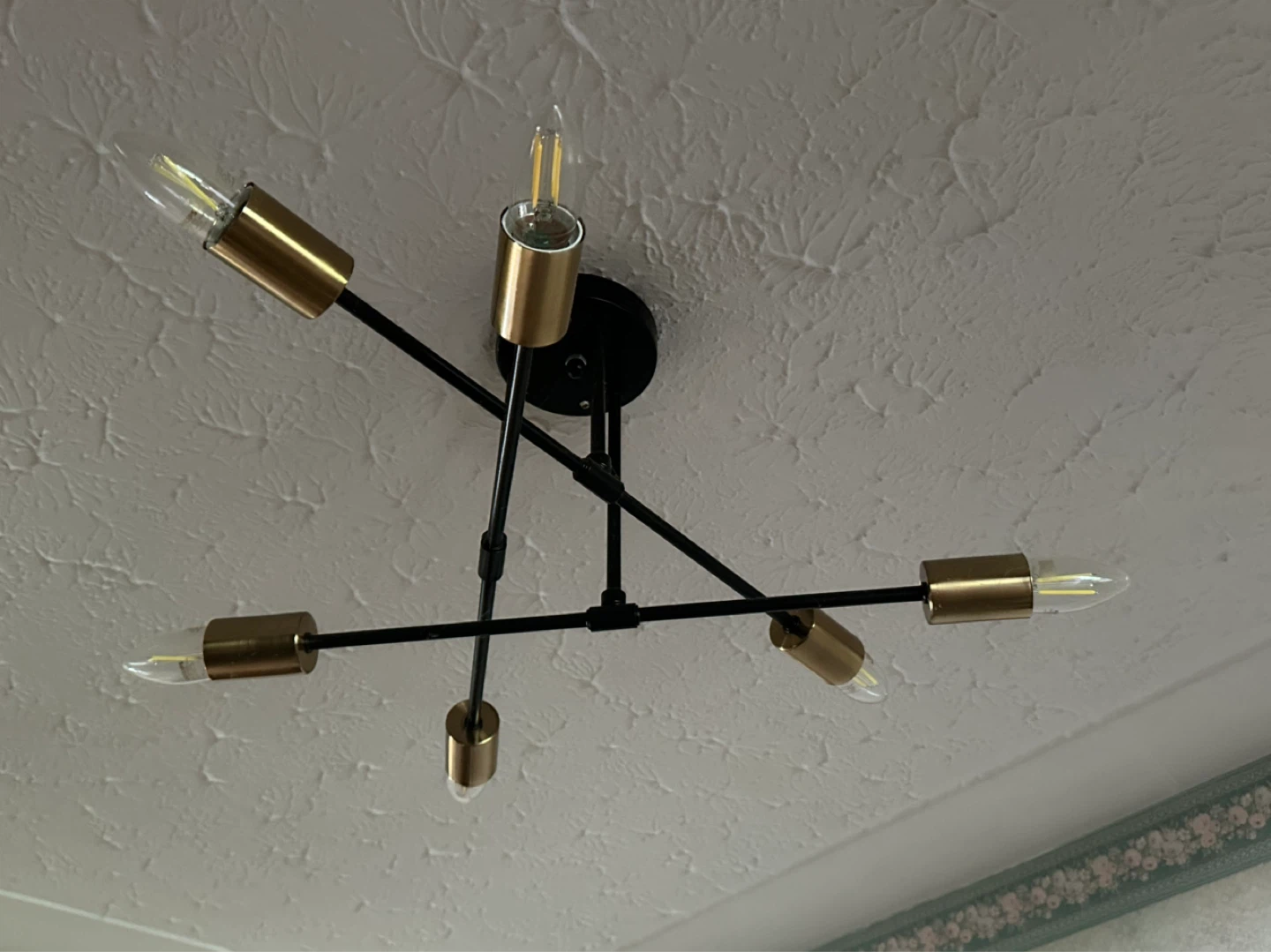 Modern Sputnik Chandelier - 6 Light Fixture