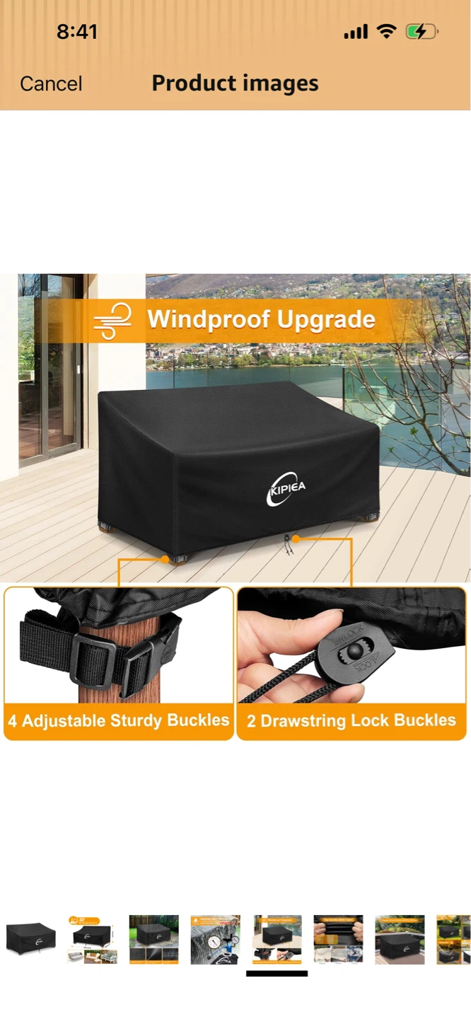 Brand New-Kipiea Black Outdoor Furniture One Pc Cover! - photo 2