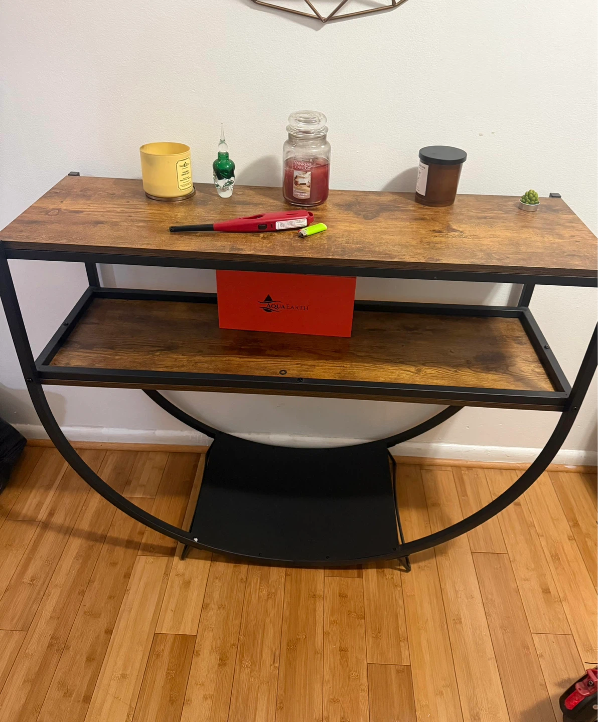 Modern Wood & Metal Console Table – Excellent Condition - photo 2