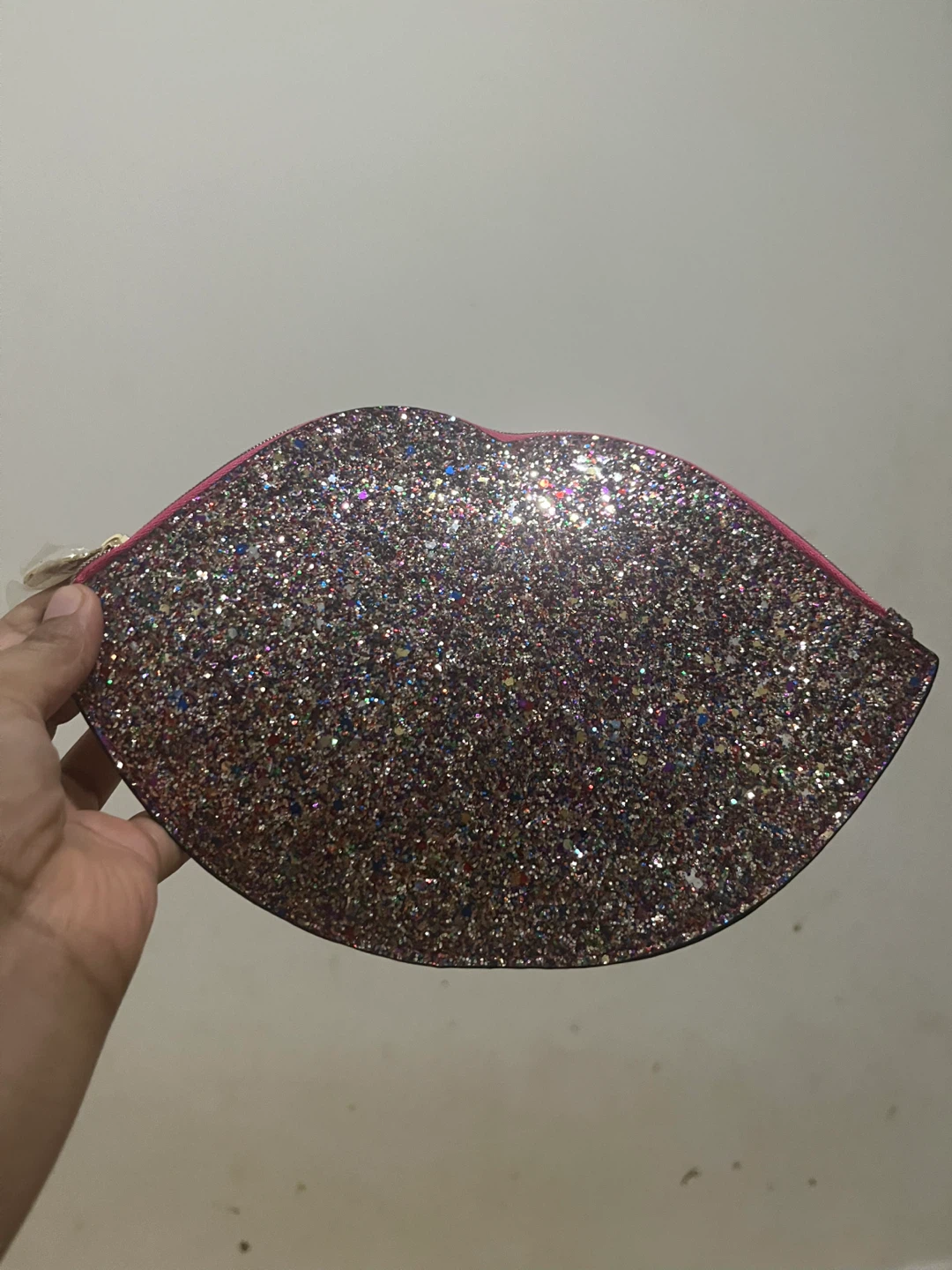 Glitter Lips Clutch Purse