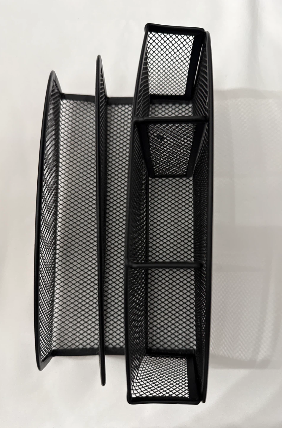 Black Mesh Desk Organizer with Multiple Compartments - photo 3