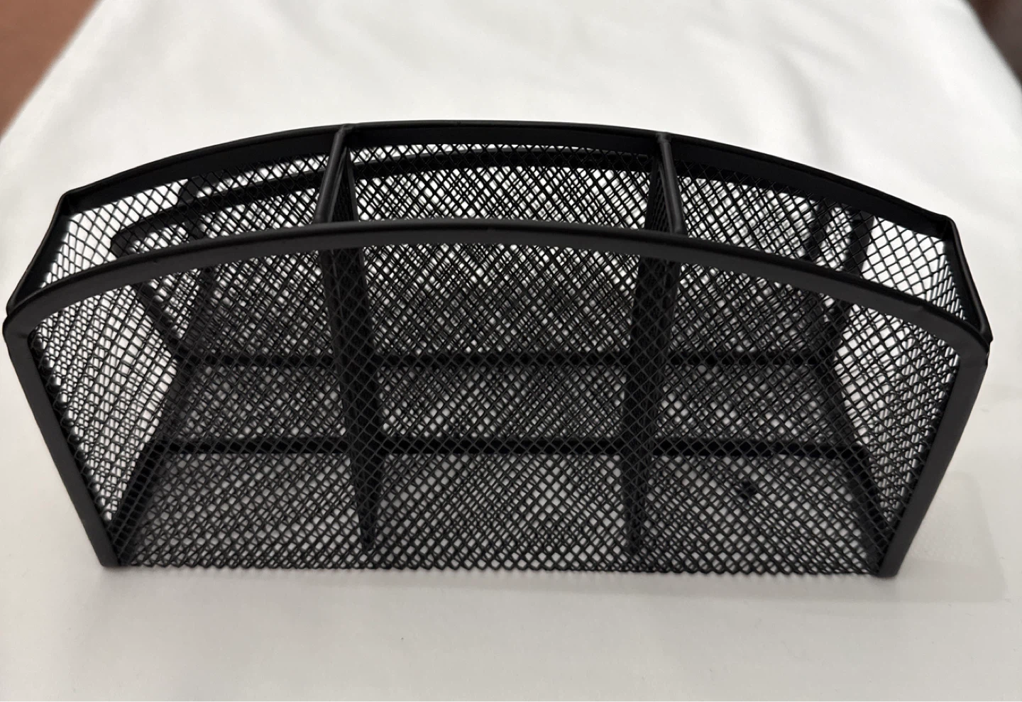 Black Mesh Desk Organizer with Multiple Compartments - photo 2