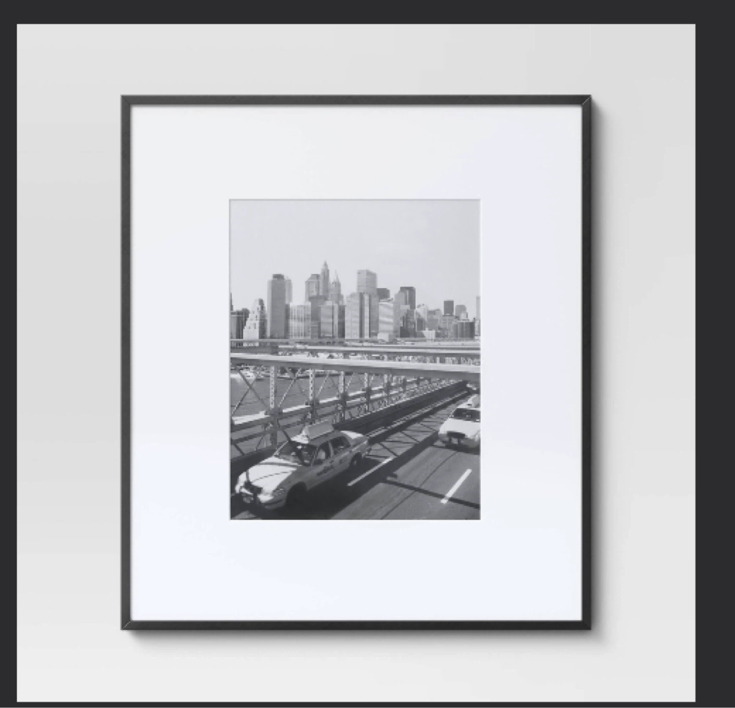 Black Picture Frame with Mat