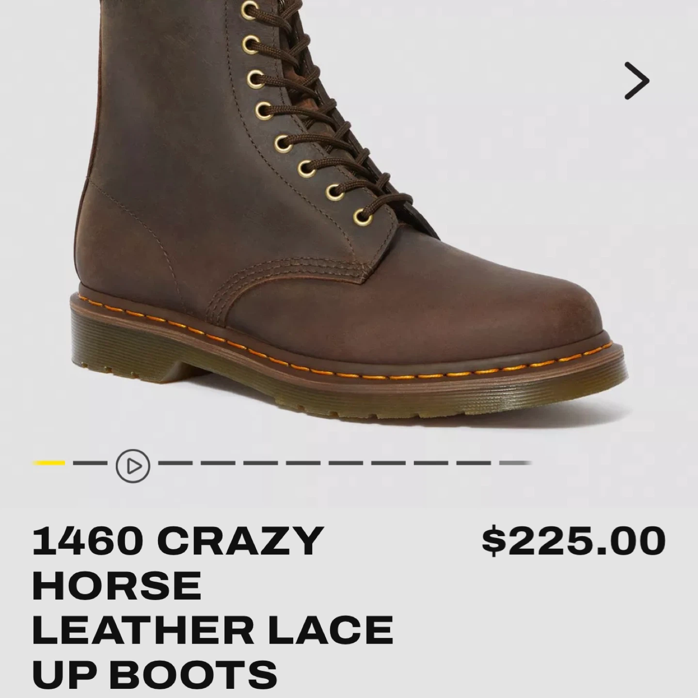 Dr. Martens 1460 Crazy Horse Leather Lace Up Boots Size 9 - photo 5