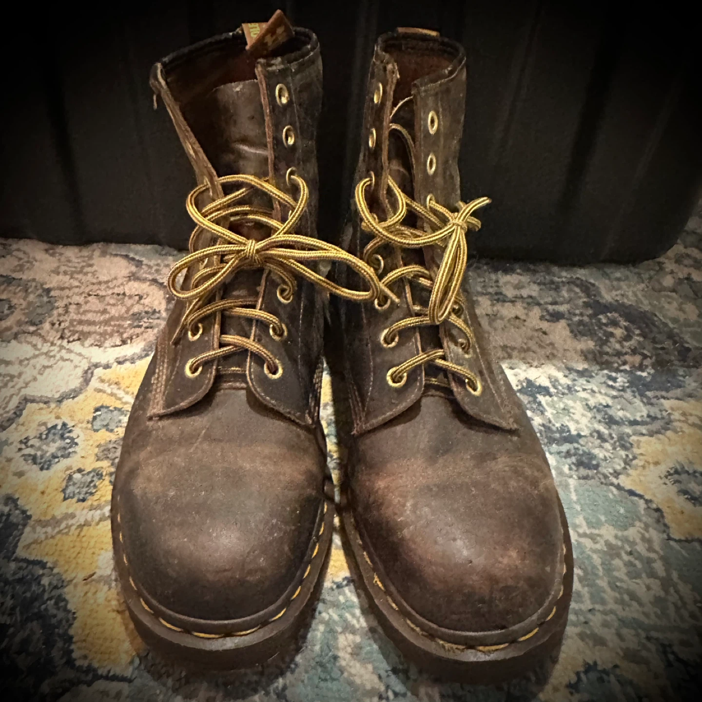 Dr. Martens 1460 Crazy Horse Leather Lace Up Boots Size 9