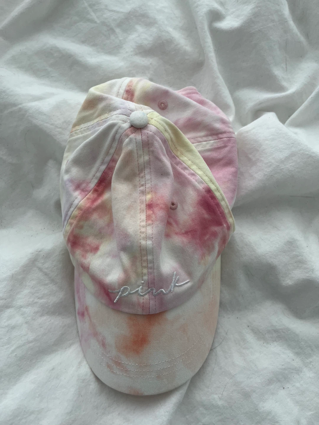 Pink Tie-Dye Baseball Cap