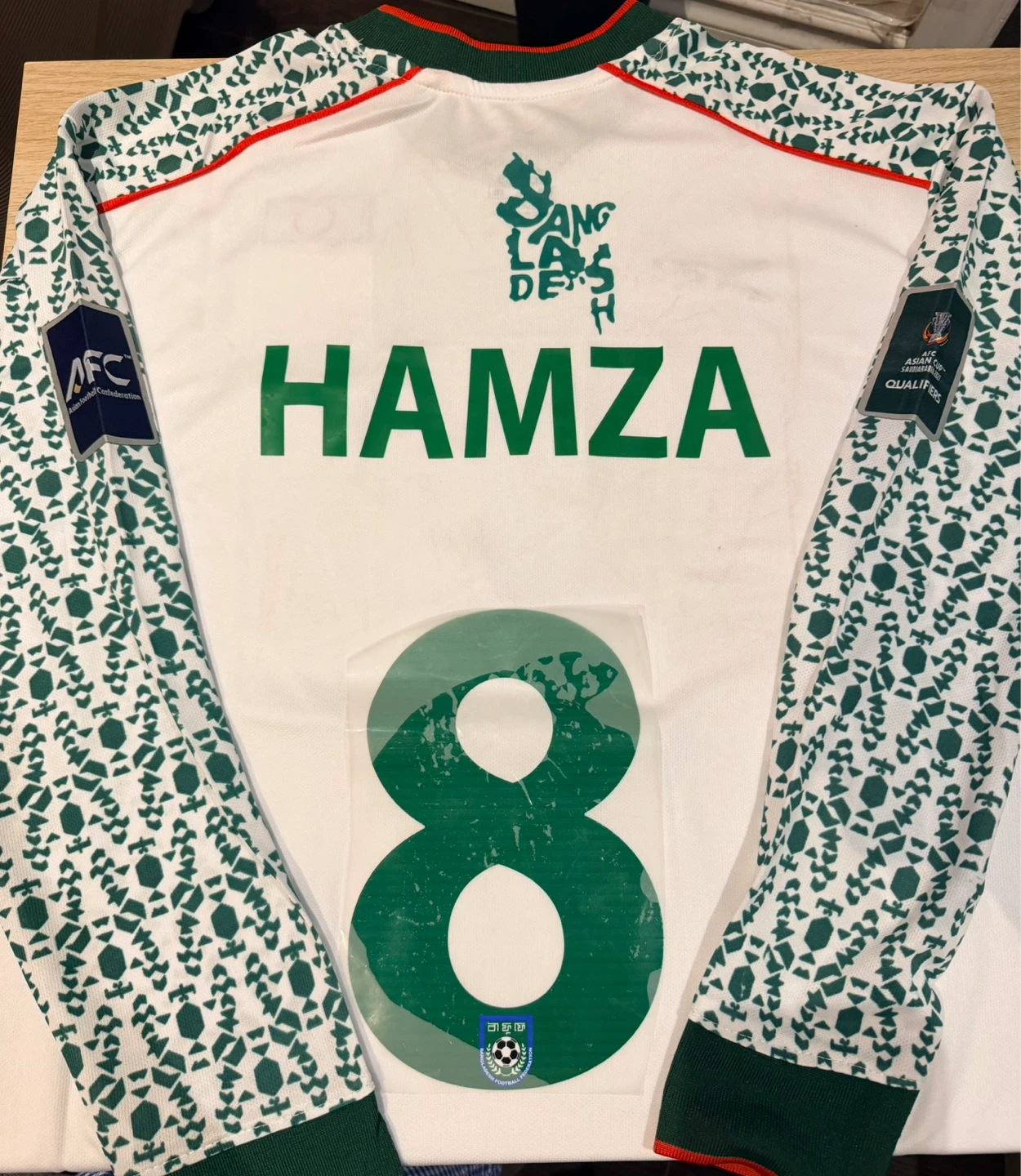 Bangladesh National Football Team Jersey Hamza #8 - photo 2