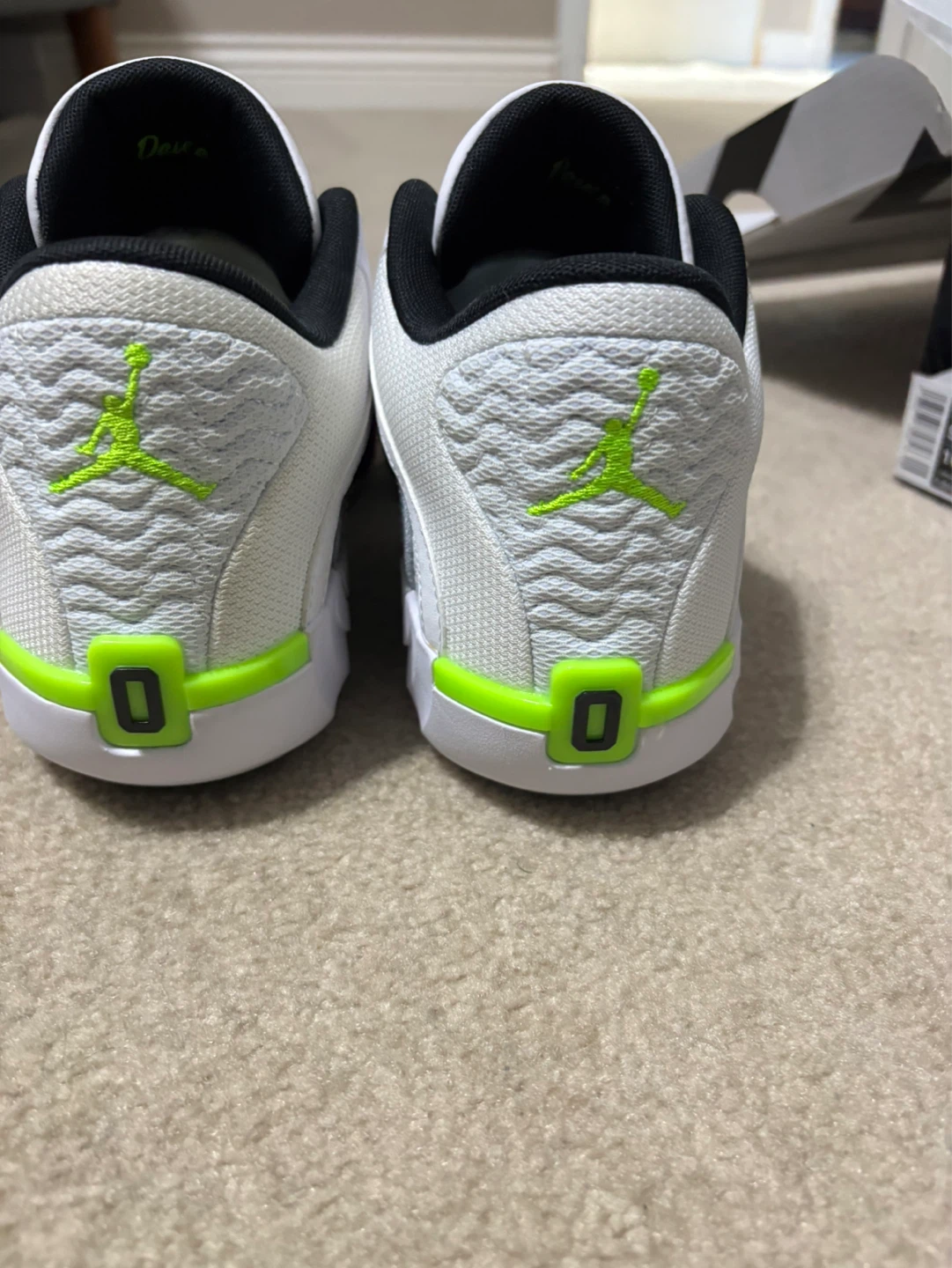 Jordan Tatum 2 White/Electric Green Basketball Shoes - photo 3