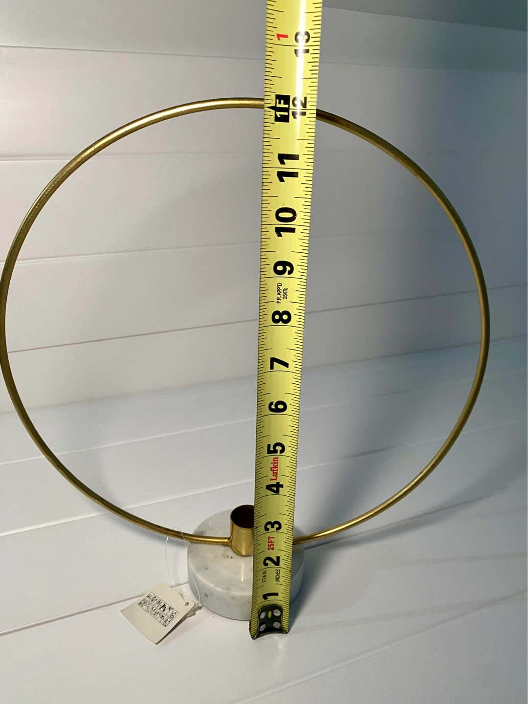 Modern Gold Hoop Marble Taper Candle Holder 🌱 - photo 4