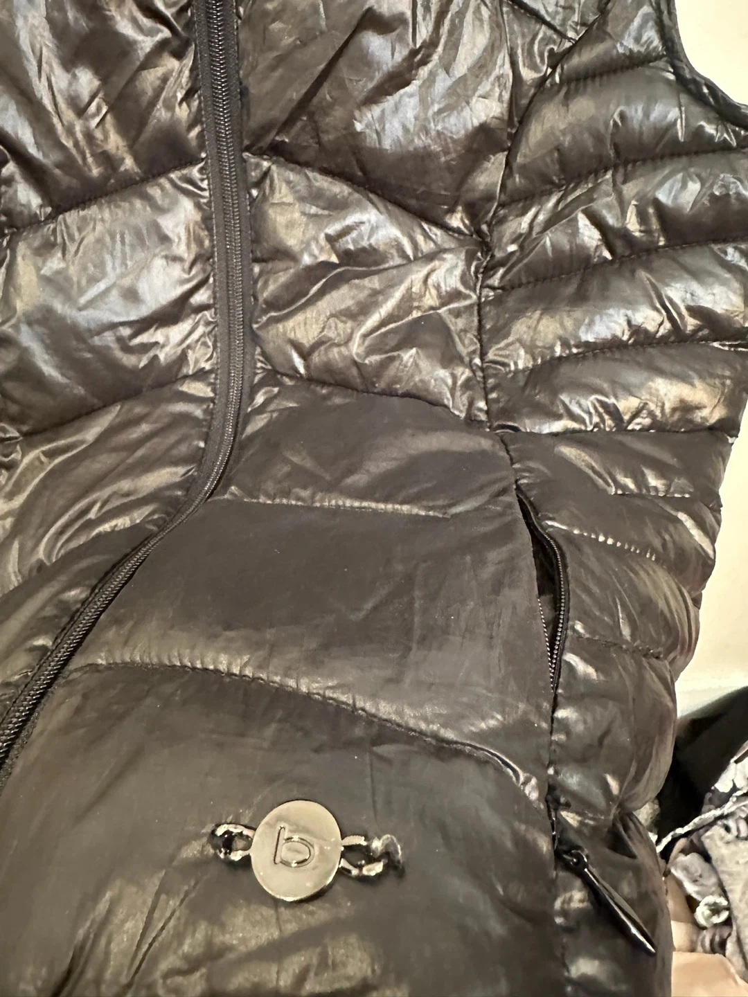 Black Bebe Puffer Vest - Size M - photo 3