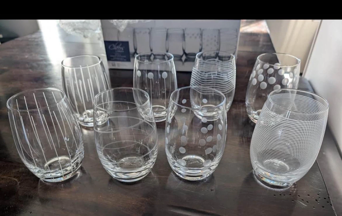 Brand new Mikasa Cheers Stemless Wine Glasses Set of 8 - photo 2
