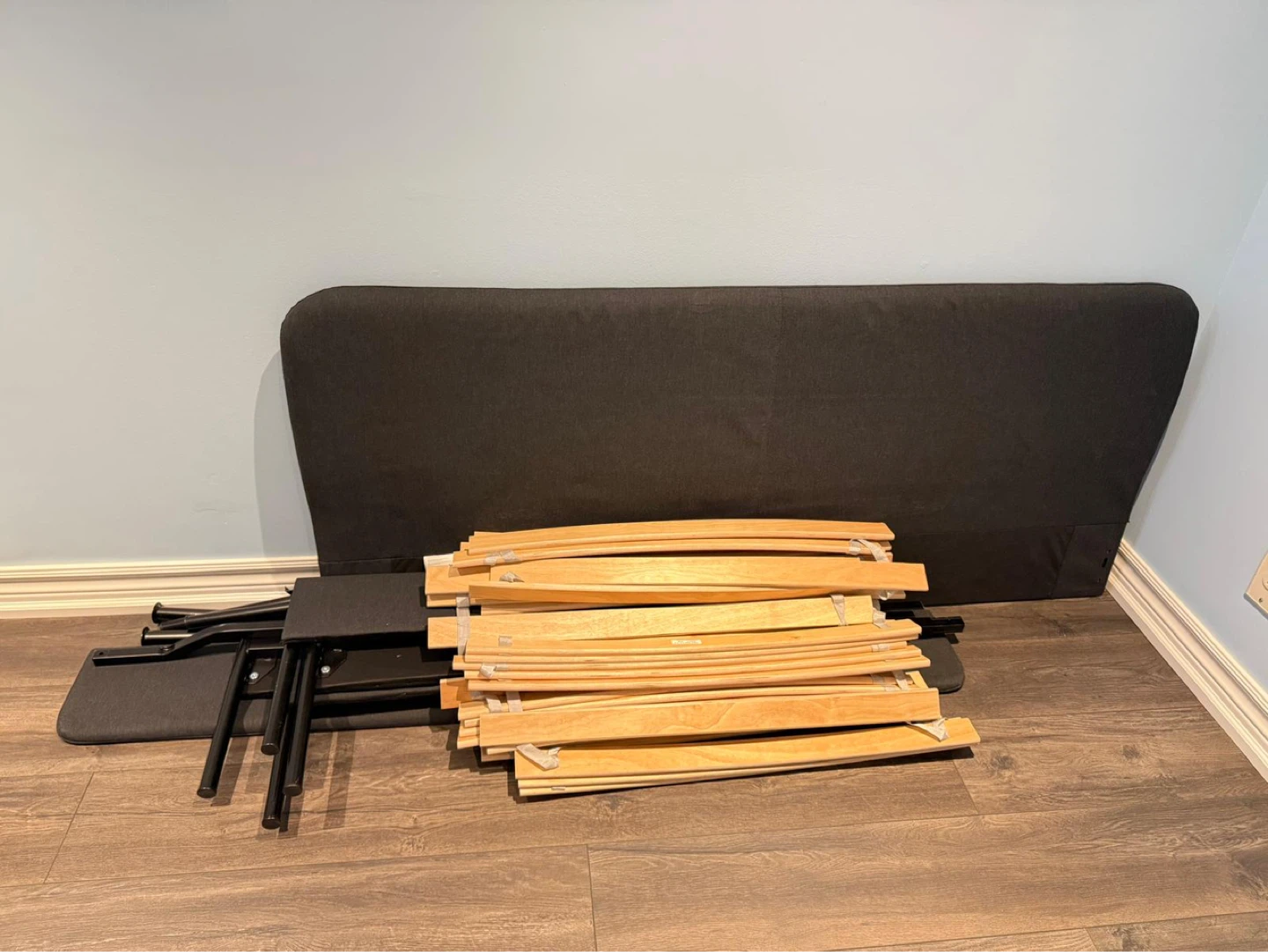 IKEA SLATTUM Queen Bed Frame - Vissle Dark Gray - photo 3