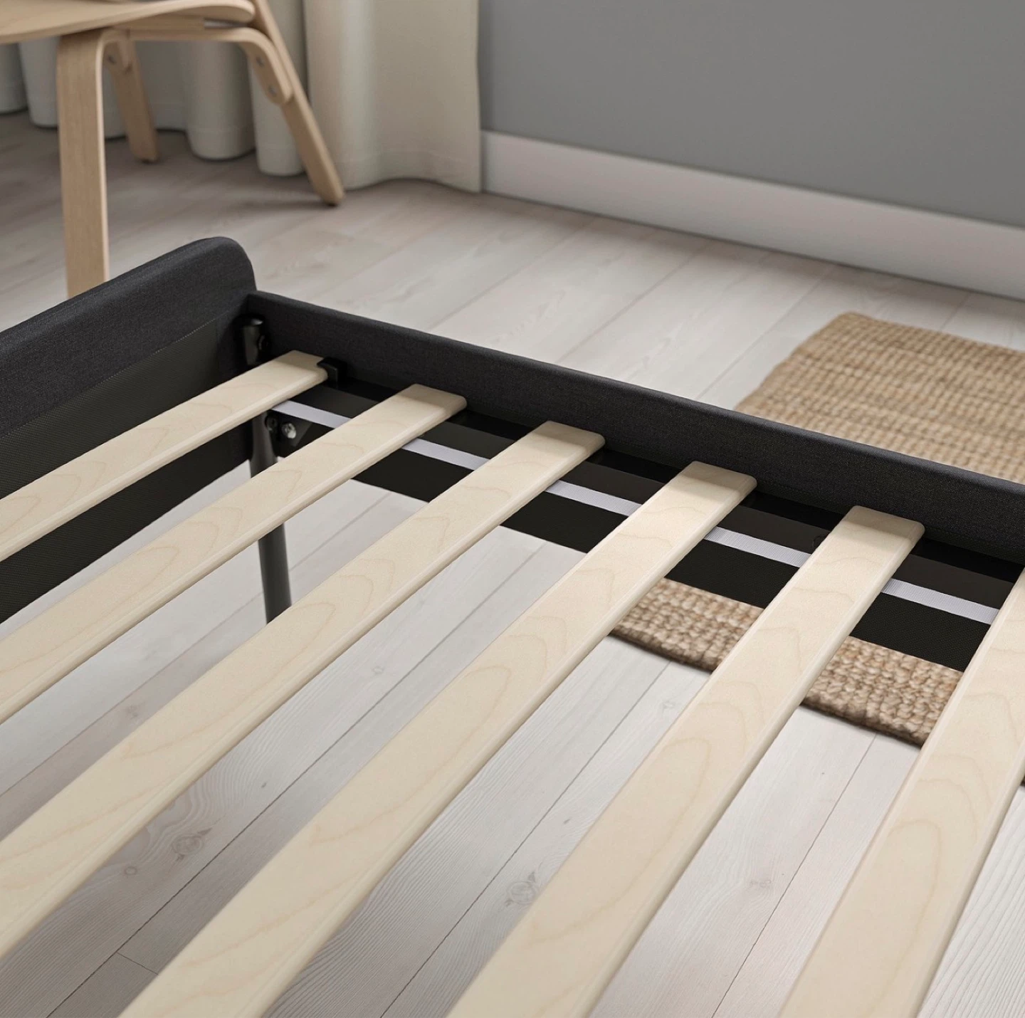 IKEA SLATTUM Queen Bed Frame - Vissle Dark Gray - photo 2