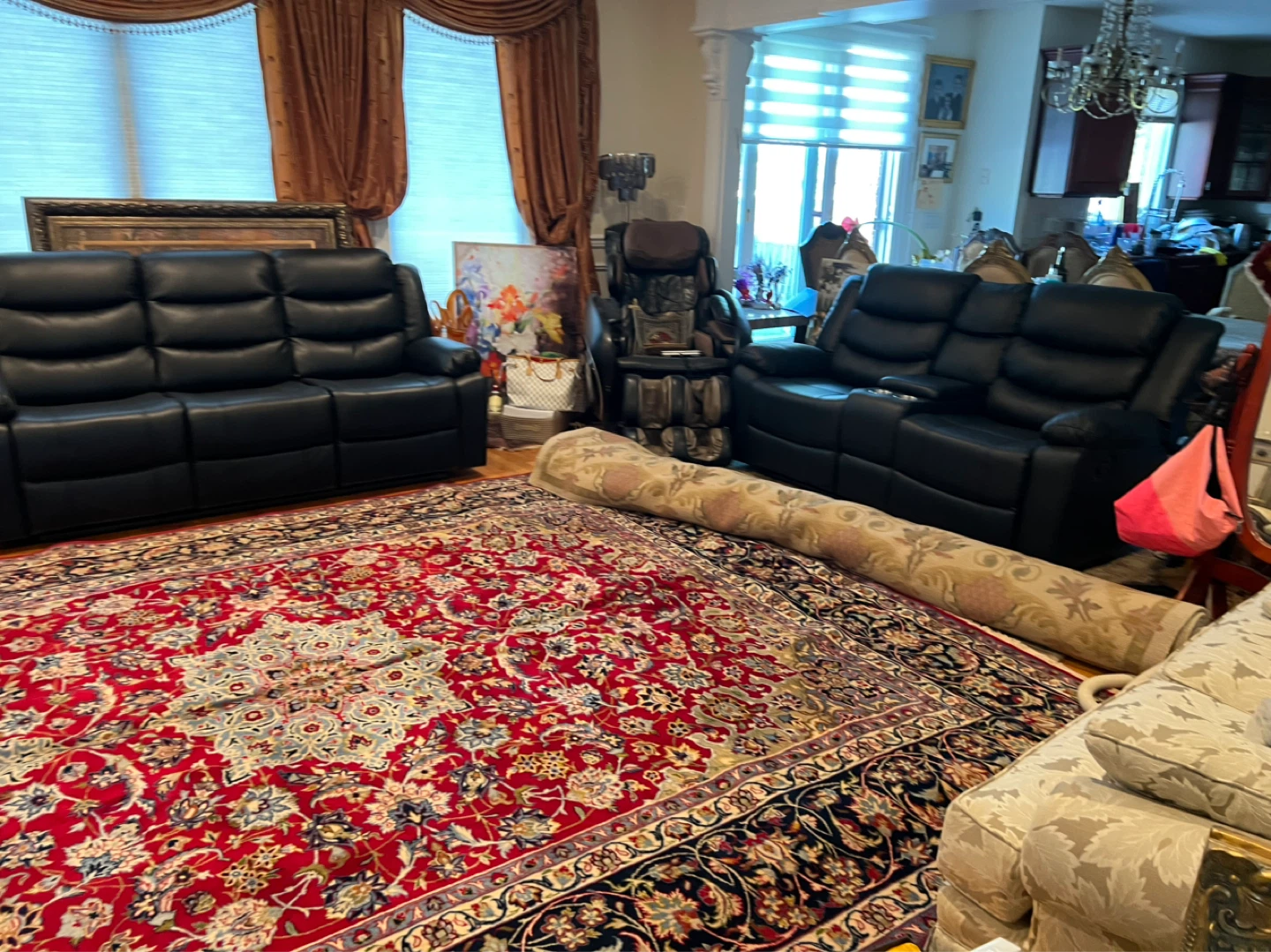 Leather Reclining Sofa Set - photo 2