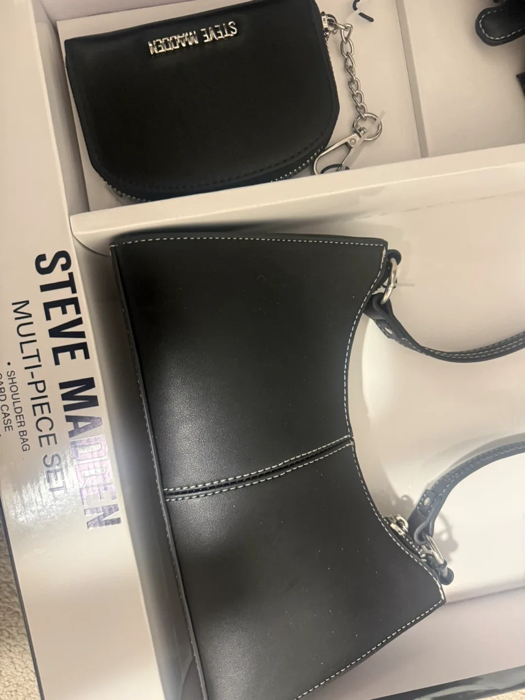 Steve Madden Multi-Piece Shoulder Bag and Card Case Set