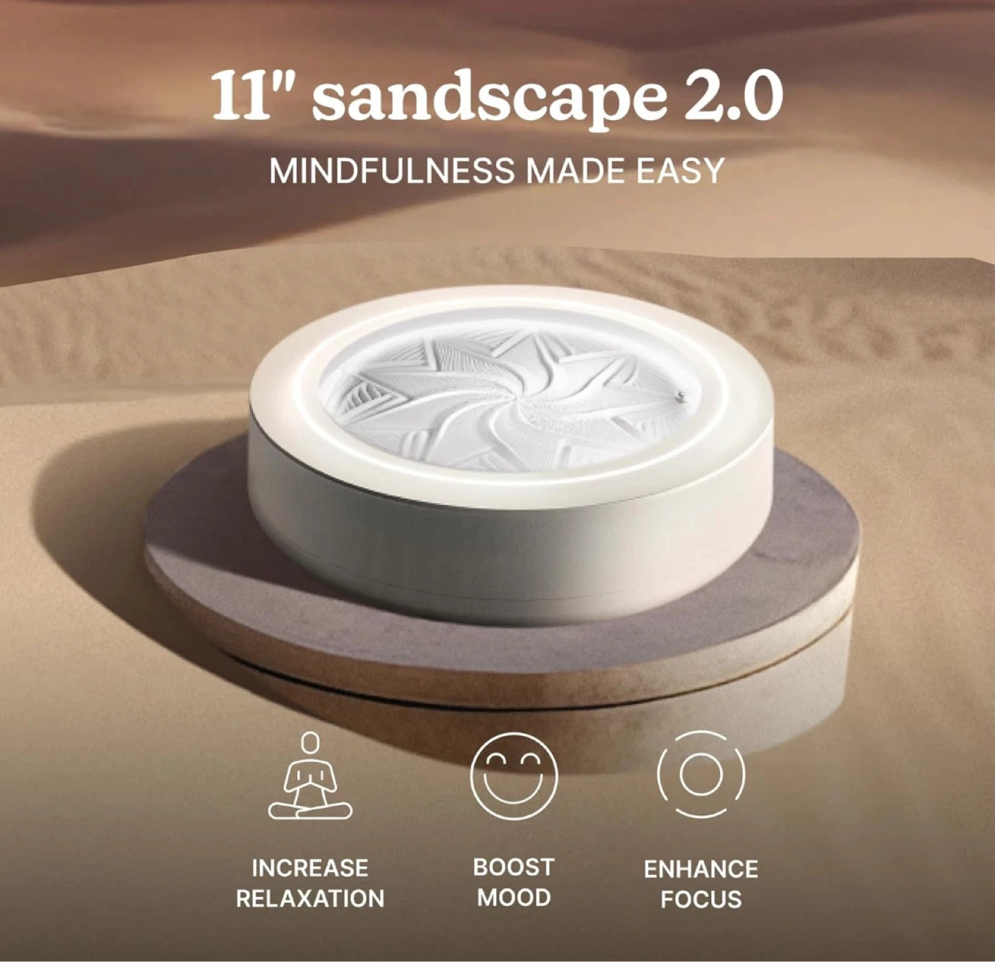 HoMedics Drift 11" Sandscape 2.0 Mindfulness Desk Toy - photo 2