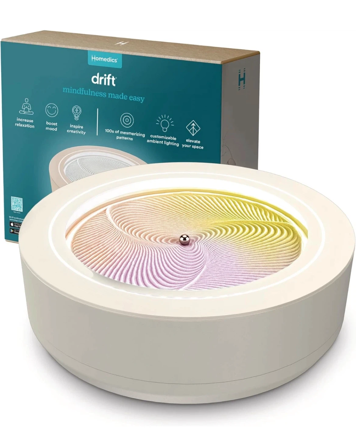 HoMedics Drift 11" Sandscape 2.0 Mindfulness Desk Toy