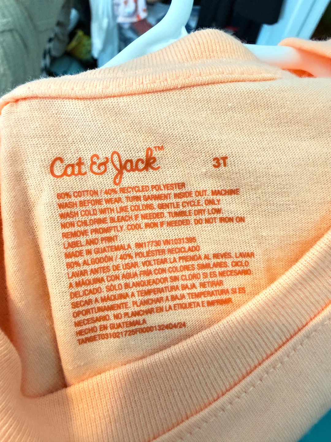 Cat & Jack Toddler T-Shirt Size 3T Butterfly Graphic Orange - photo 2