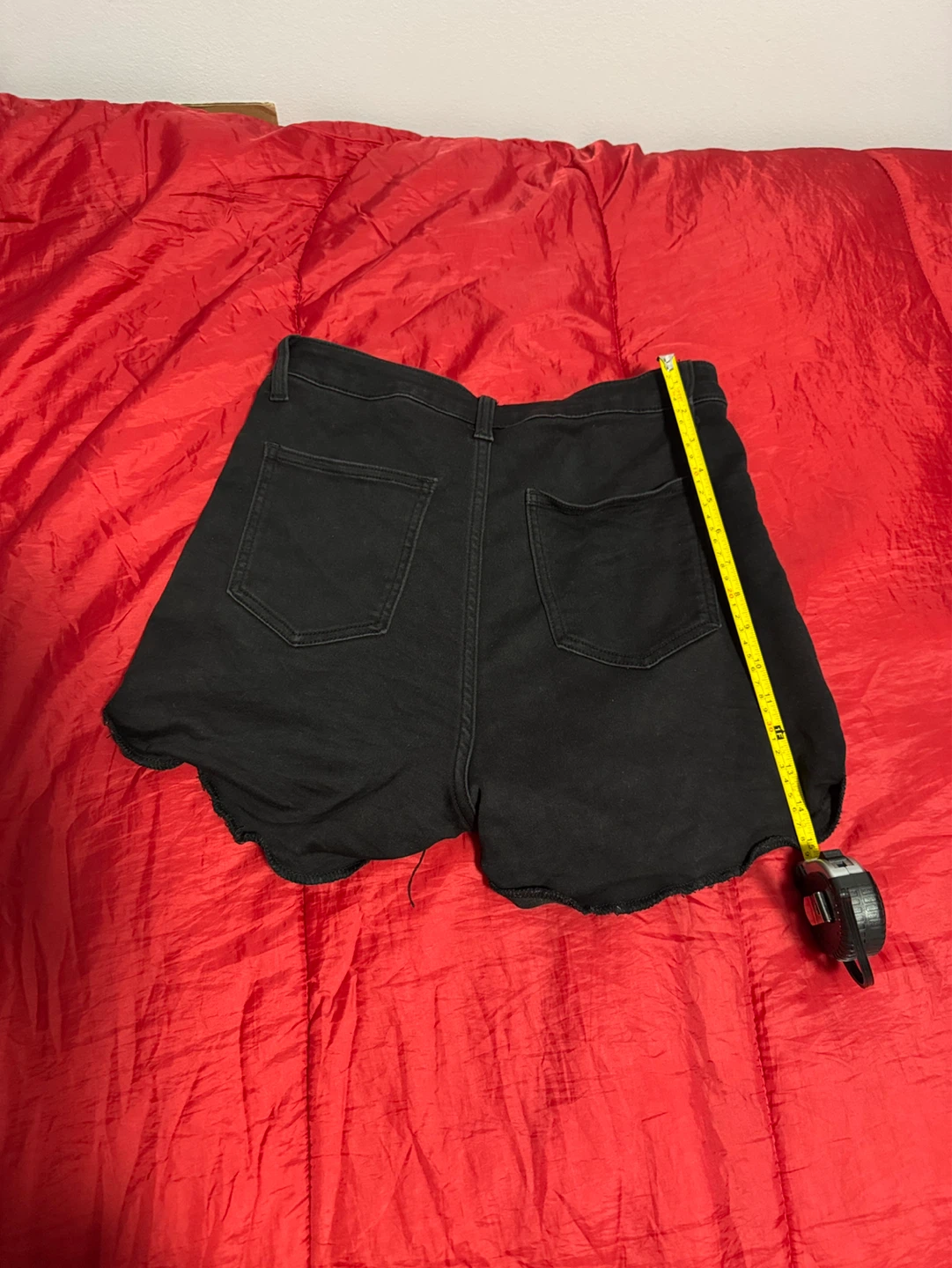 Fashion Nova Black Denim Shorts Size 11 - photo 3