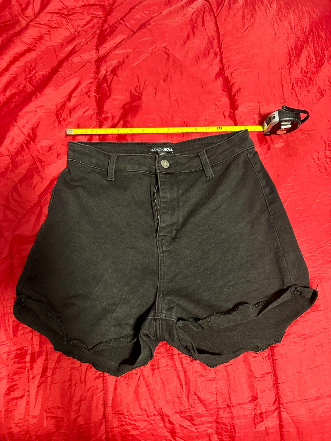 Fashion Nova Black Denim Shorts Size 11