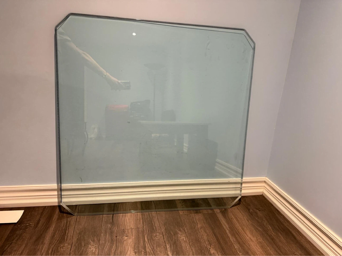 Square Glass Top Coffee Table with Metal Frame - photo 3