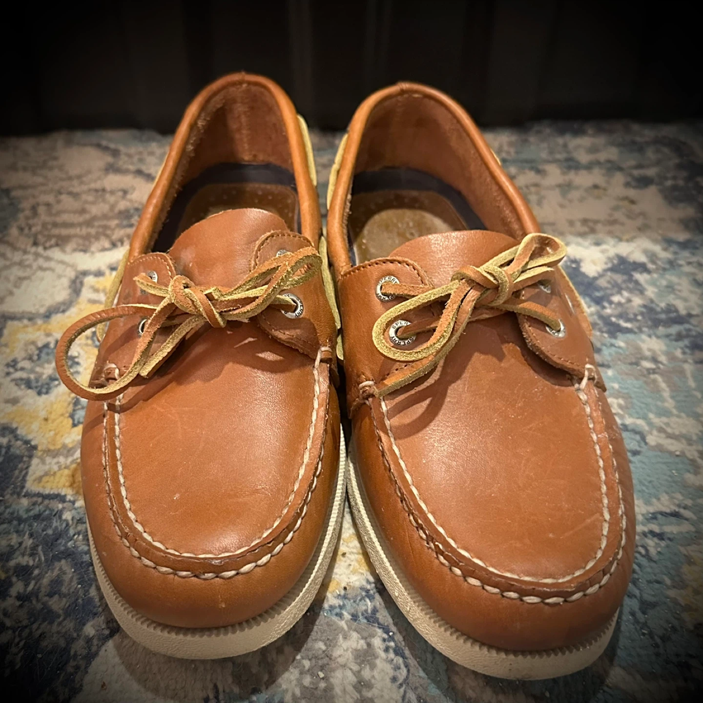 Speery 2-Eye Boat Deck Shoe - Men’s 9.5 - Light Brown - photo 2