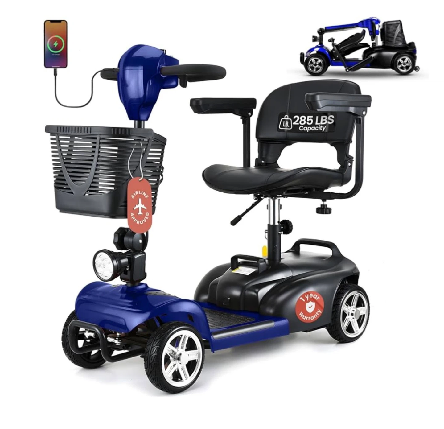 DECOMIL Blue Mobility Scooter - photo 4
