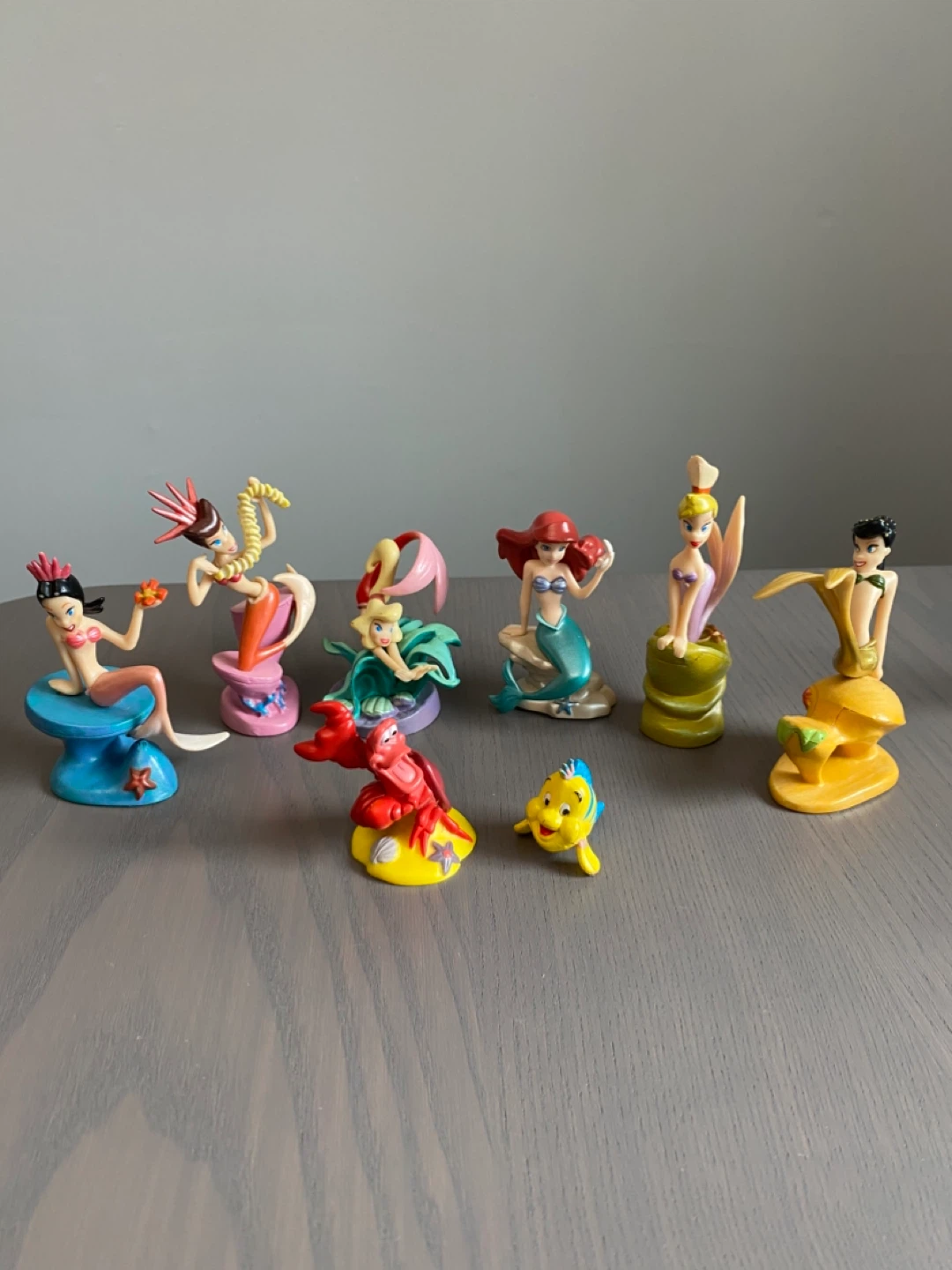 Rare Disney Little Mermaid Figurines sisters Set