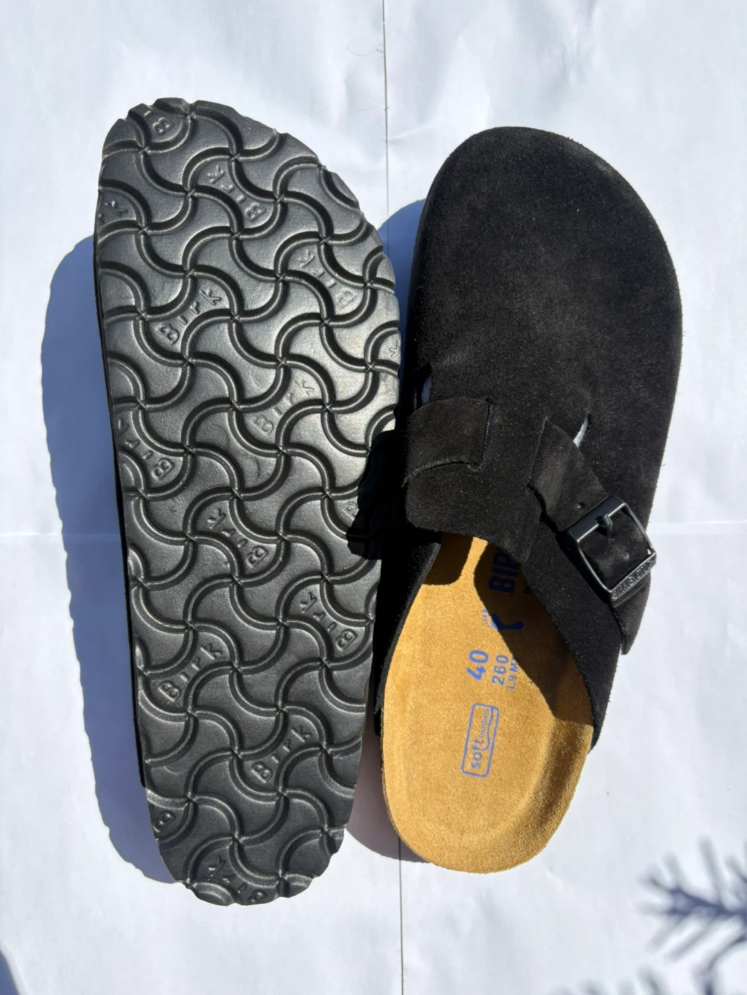Birkenstock Black Suede Clogs - Size 40 - photo 3