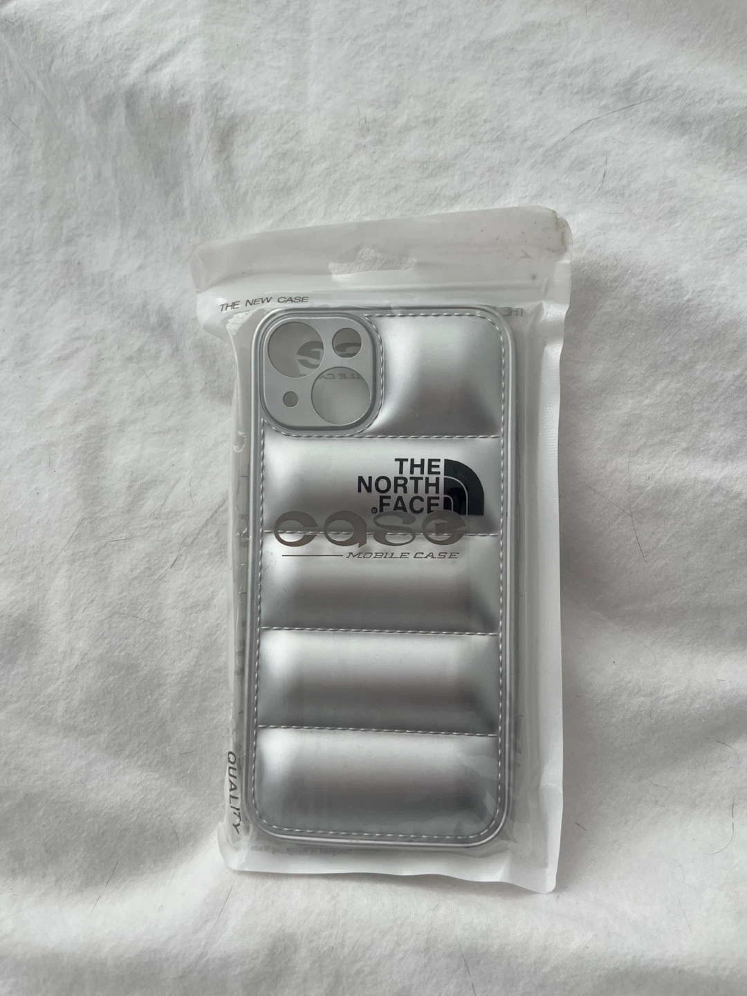 The North Face Puffer iPhone 13 Case - Silver