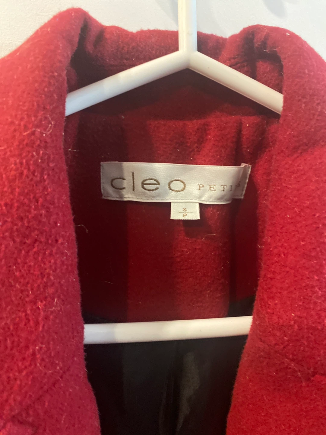 Cleo Petites Red Wool Blend Coat Size S - photo 2