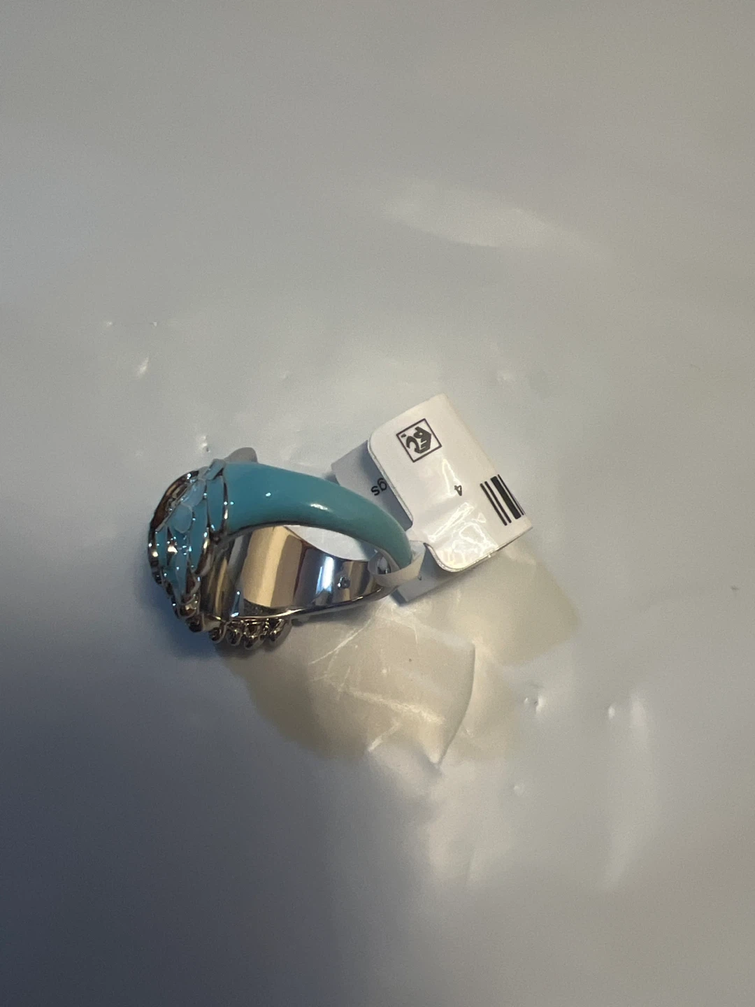 Kurt Geiger London Enamel Eagle Cocktail Ring Blue Size 8 - photo 5