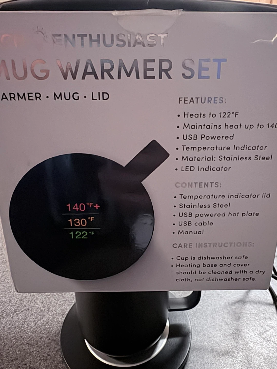 Tech Enthusiast Mug Warmer Set with Mug and Lid