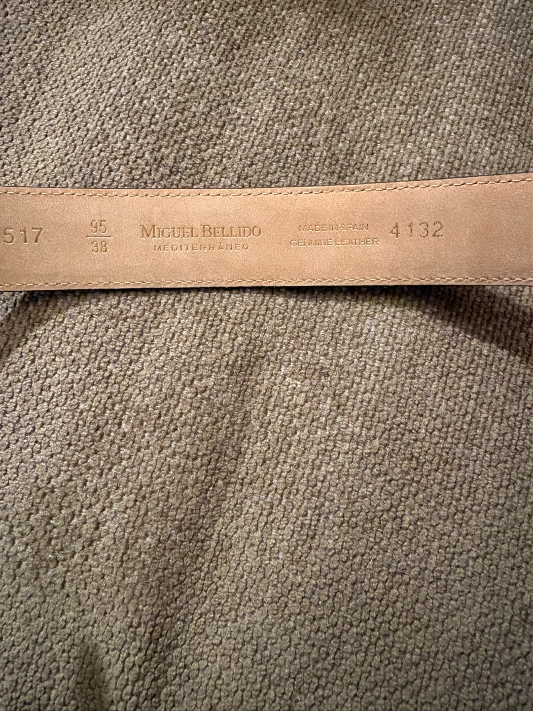 🌱 Miguel Bellido Crocodile Embossed Leather Belt - Size 38 - photo 2