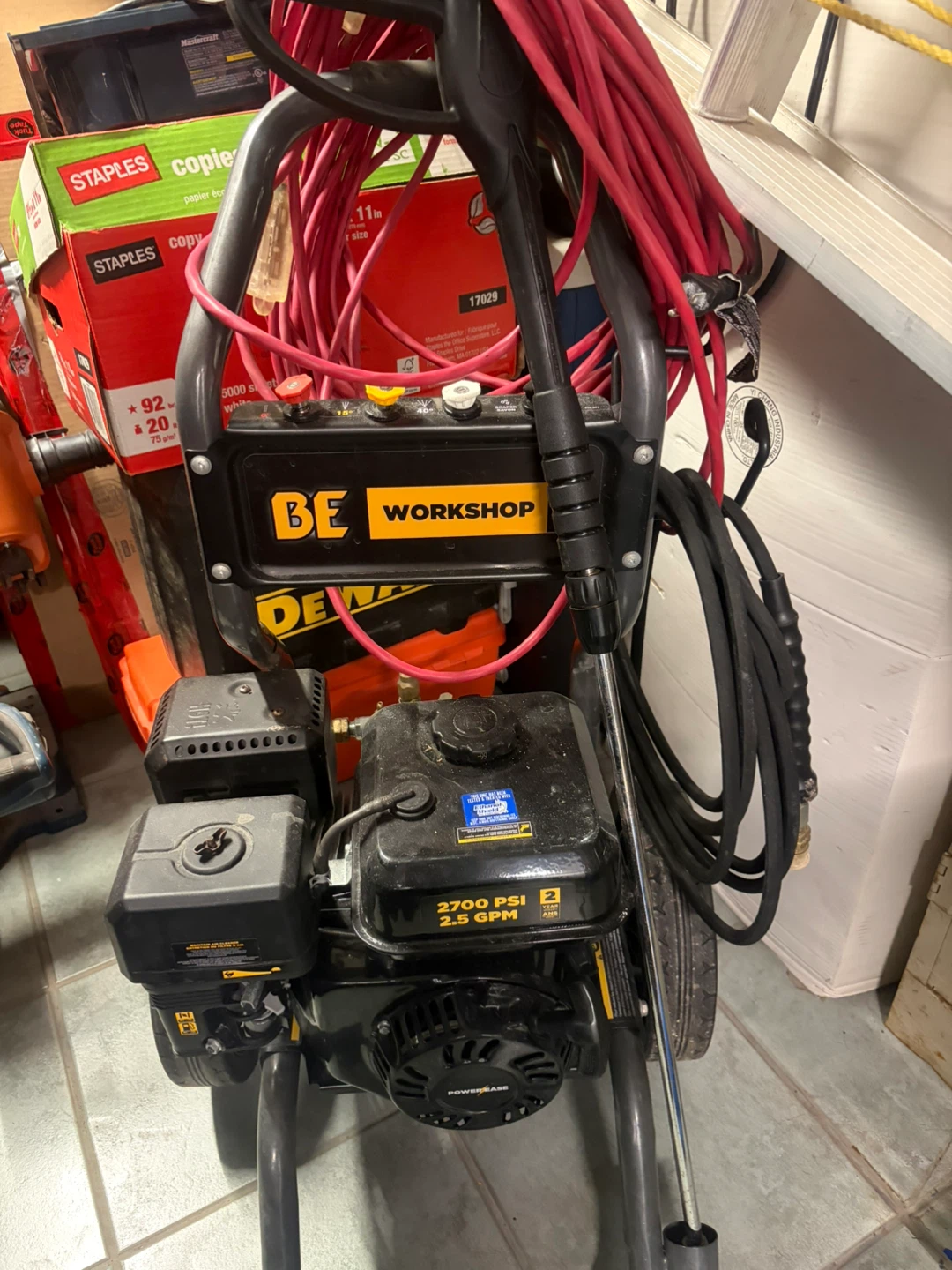 BE Workshop Pressure Washer 2700 PSI 2.5 GPM