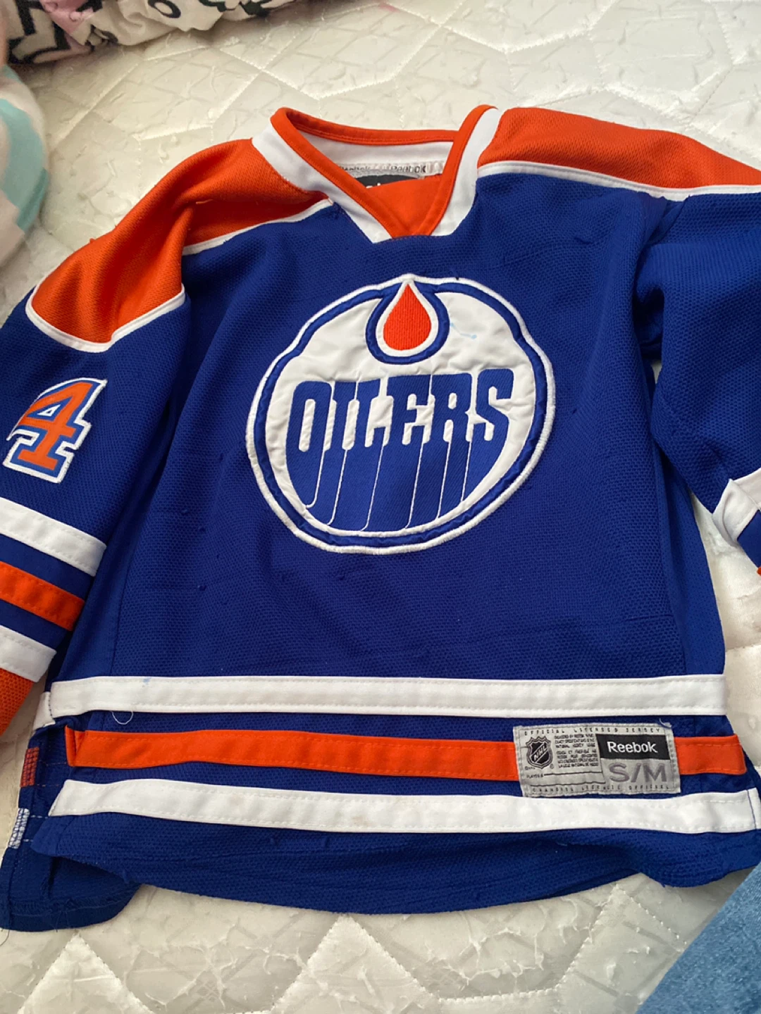 Reebok Edmonton Oilers Hall #4 Hockey Jersey