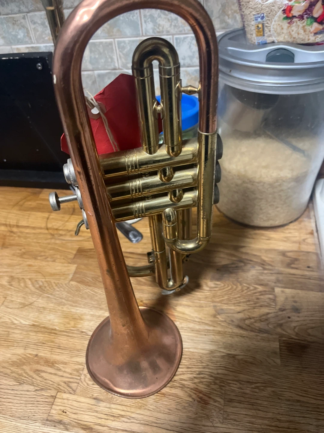 Vintage Brass Pocket Trumpet