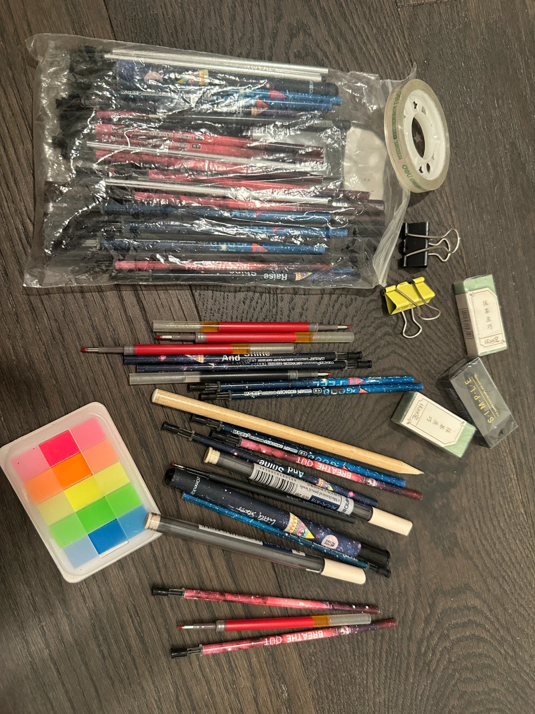 Assorted Writing and Supplies