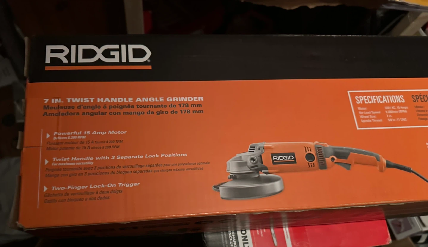 RIDGID 7-inch Twist Handle Angle Grinder