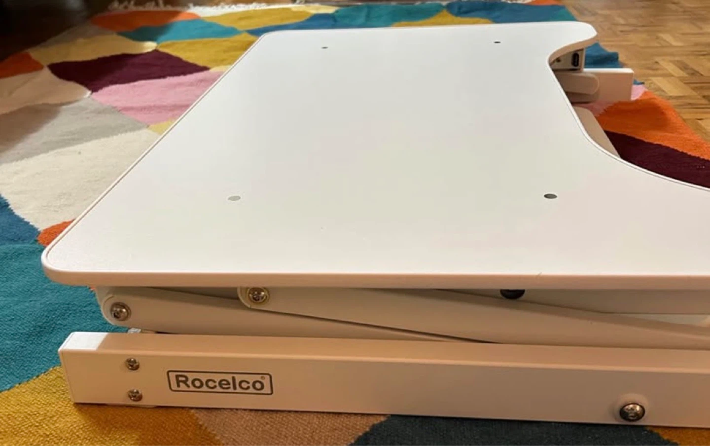 Rocelco White Standing Desk Converter - photo 2