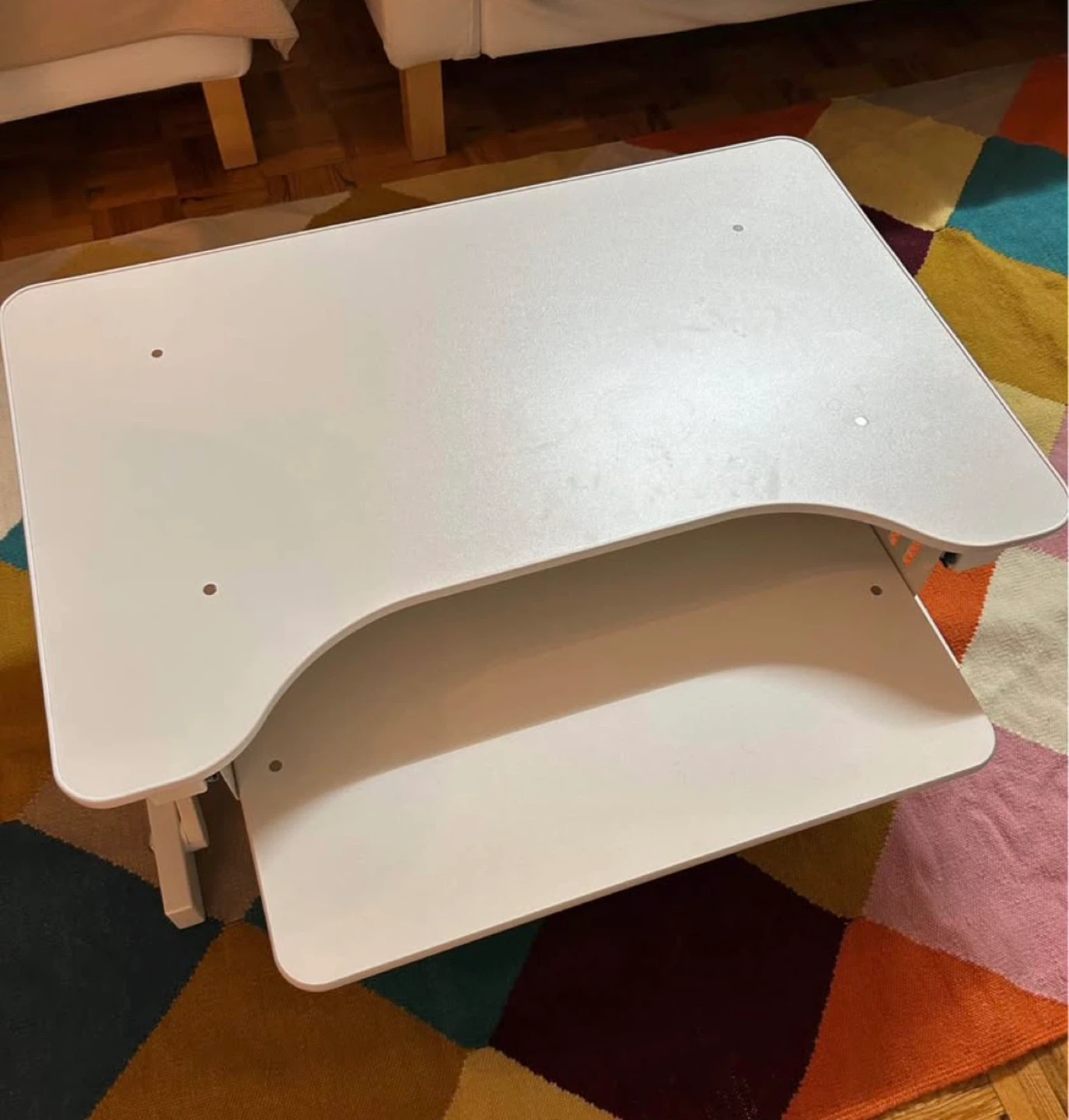 Rocelco White Standing Desk Converter - photo 4